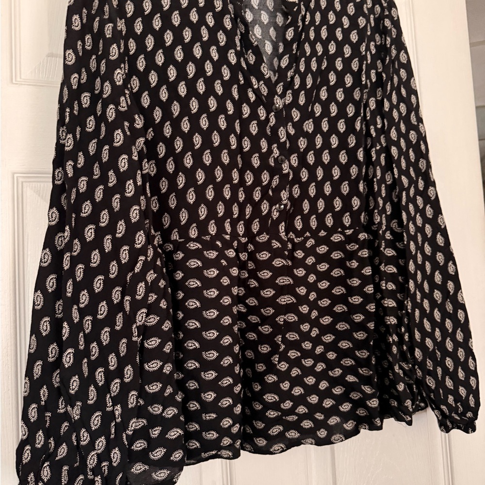 Primark Black and White Paisley Blouse